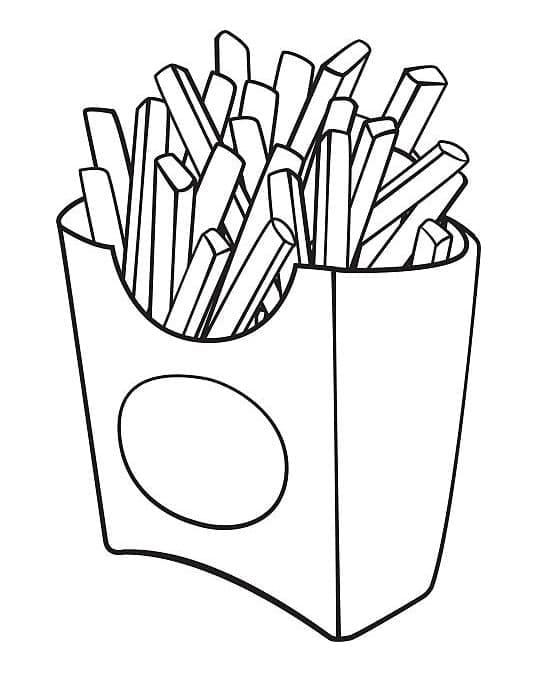 Desenho Batatas Fritas 8 Para Colorir