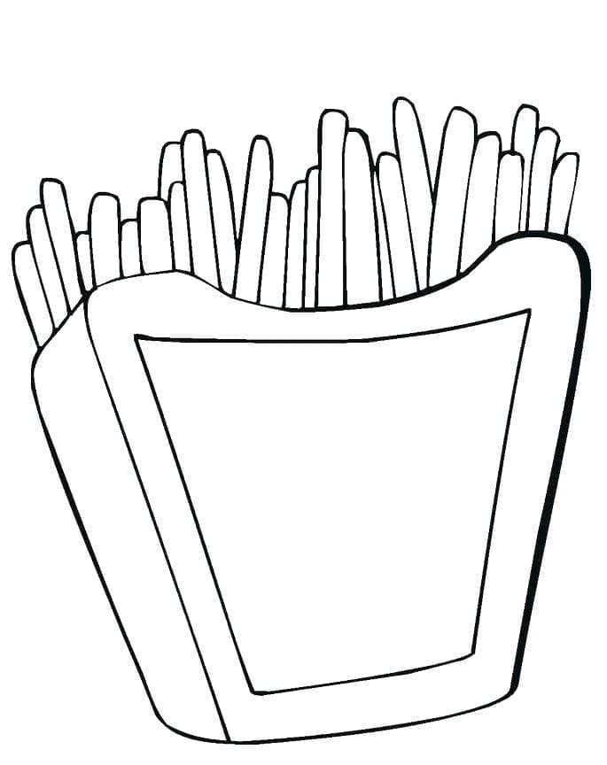 Desenho Batatas Fritas 9 Para Colorir