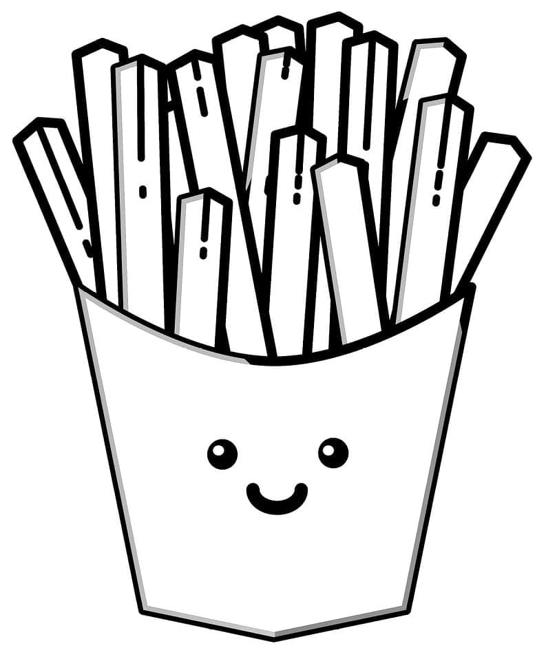 Batatas Fritas para Colorir