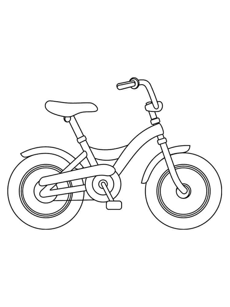 Desenho De Bicicleta Fofa Para Colorir 1