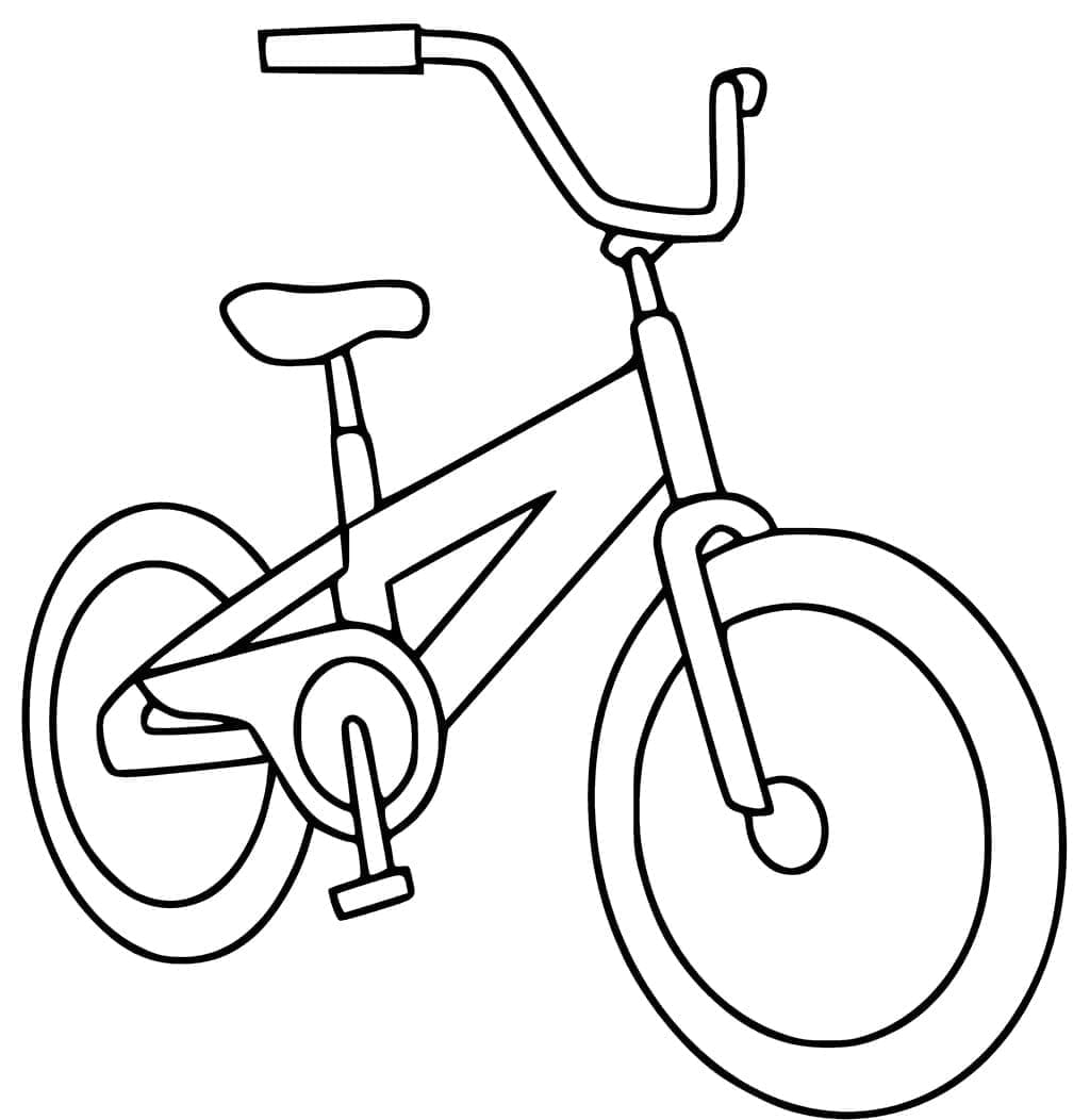 Bicicleta para colorir