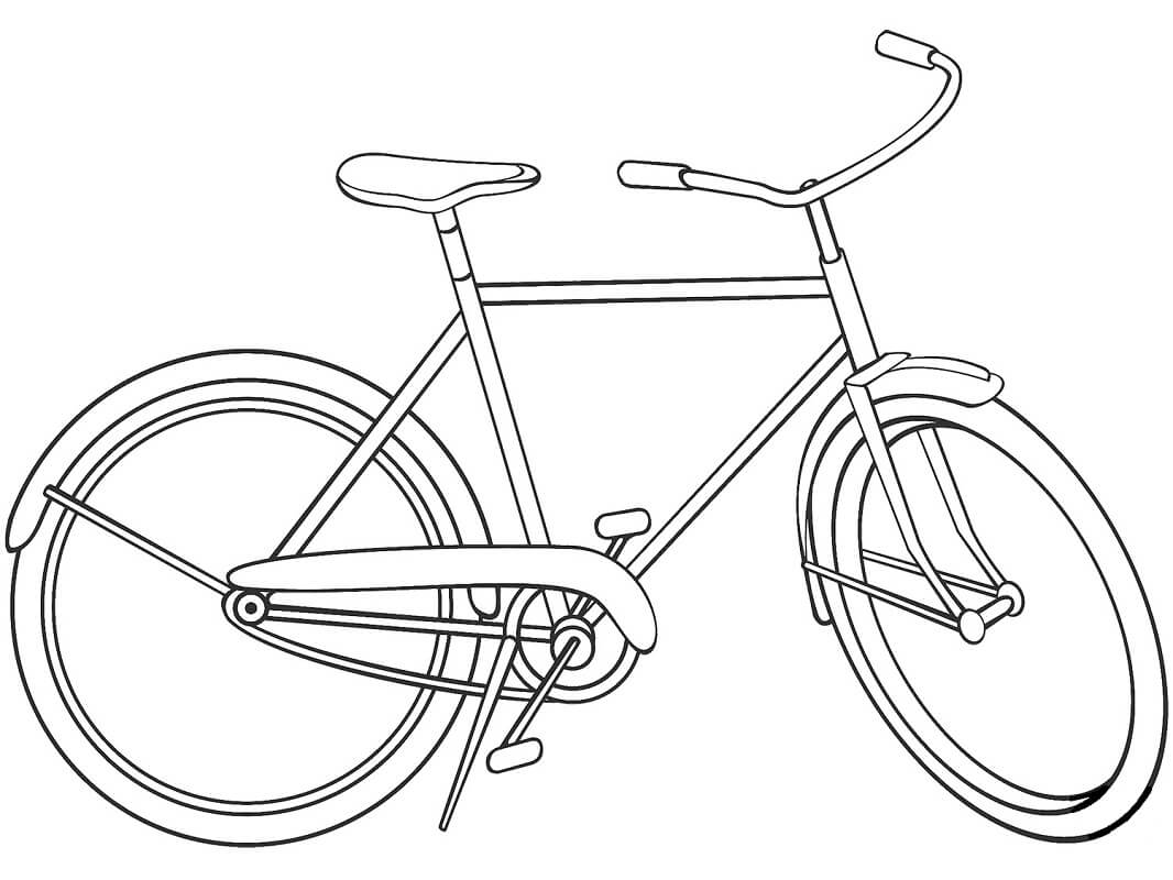 Desenho Bicicleta Normal Para Colorir 1