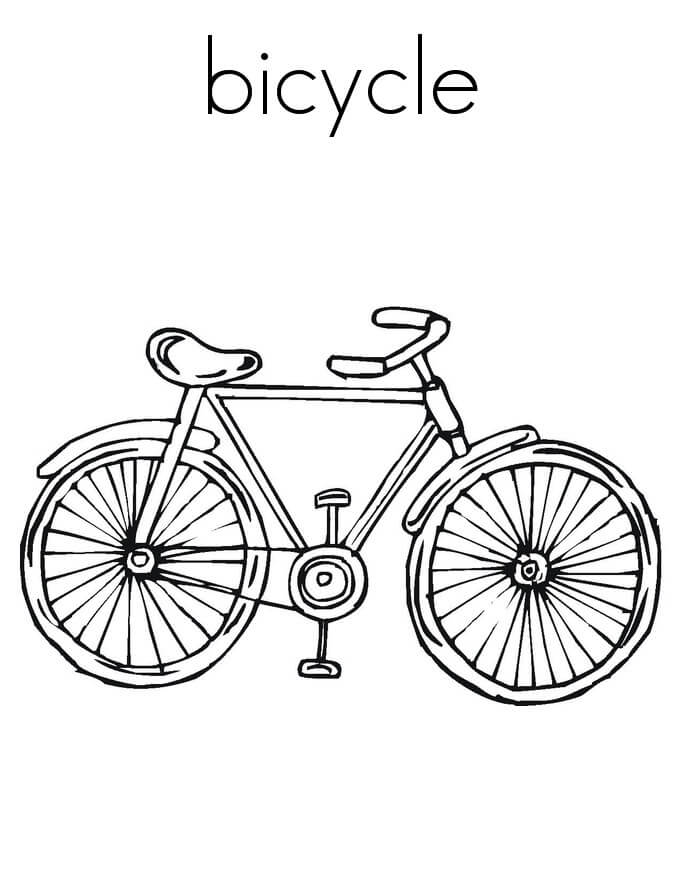 Desenho Bicicleta Normal Para Colorir 3