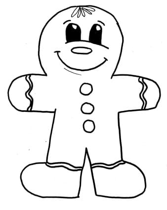 Desenho De Homem De Gengibre 1 Para Colorir