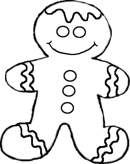 Desenho De Homem De Gengibre 2 Para Colorir