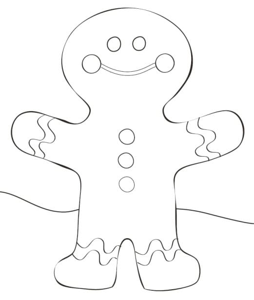 Desenho De Homem De Gengibre 3 Para Colorir