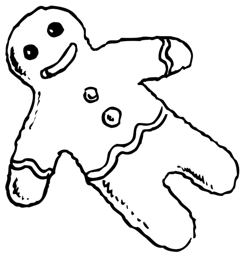 Desenho De Homem De Gengibre 4 Para Colorir