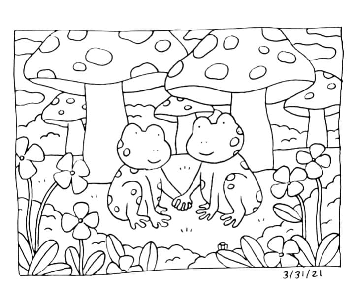 Desenho De Sapos Do Bobbie Goods Para Imprimir grátis
