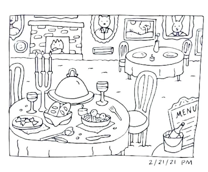 Desenho Do Bobbie Goods Restaurante Para Colorir De graça