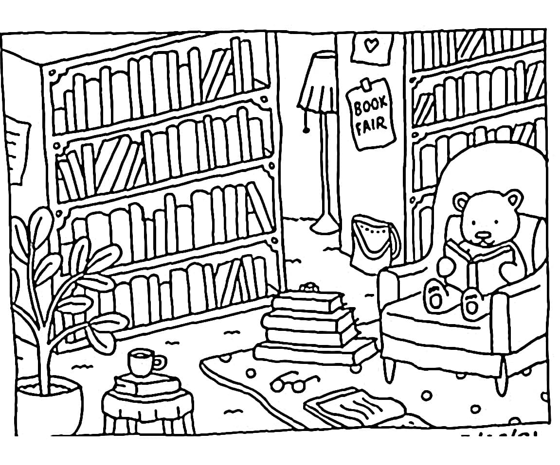 Desenho Livraria Bobbie Goods Para Imprimir e Colorir