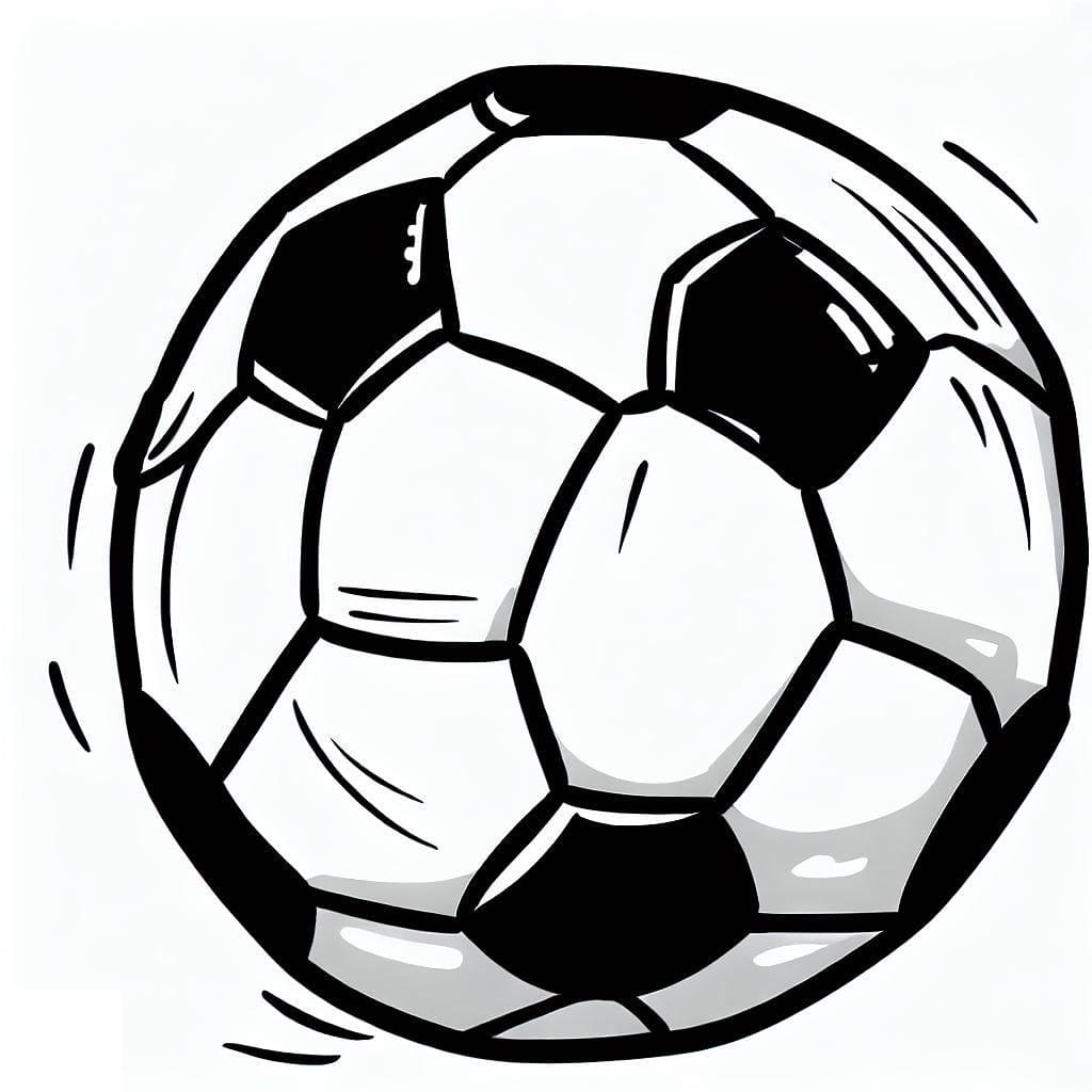 Desenho De Bola De Futebol 3 Para Colorir
