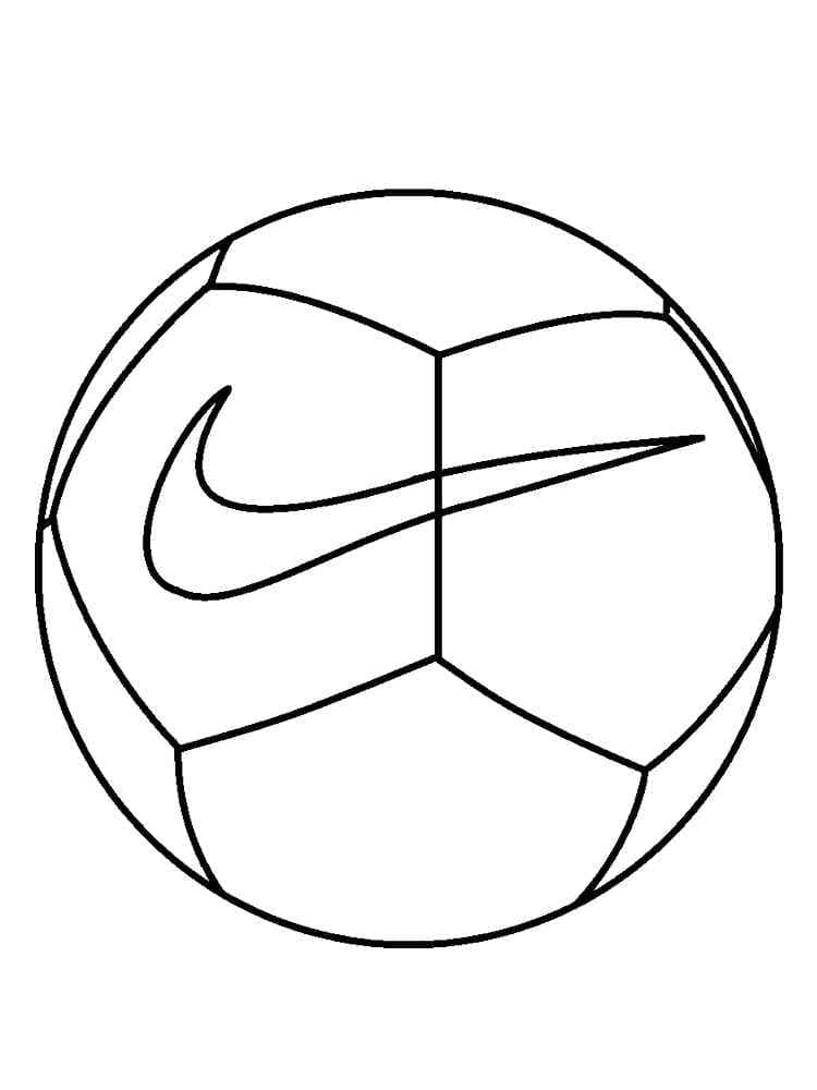 Desenho De Bola De Futebol De Campo Nike Para Colorir