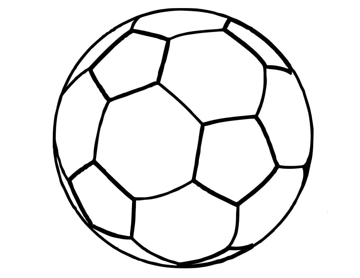 Desenho De Bola De Futebol fácil Para Colorir