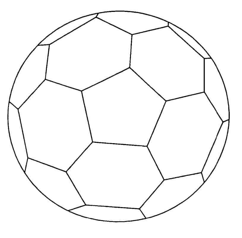 Desenho De Bola De Futebol grátis Para Colorir