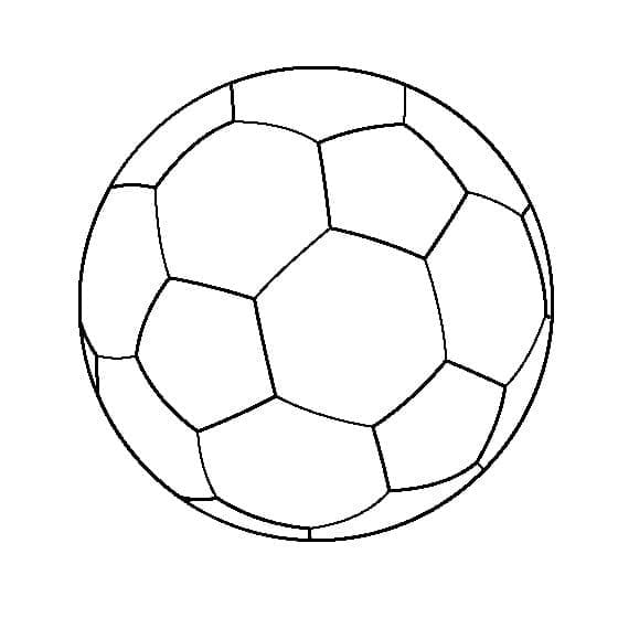 Desenho De Bola De Futebol Simples Para Colorir