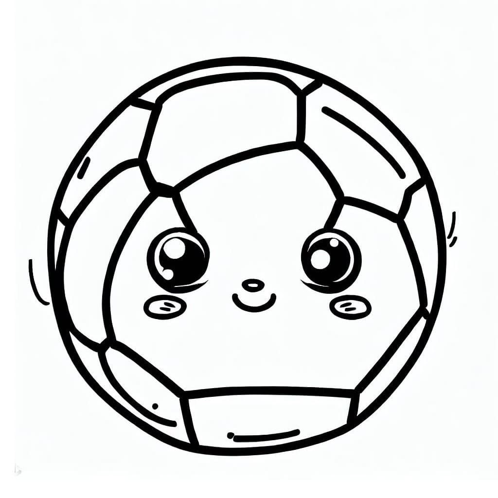 Desenho De Linda Bola De Futebol Para Colorir