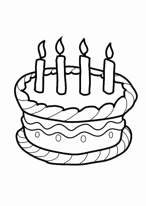 Desenho Bolo De aniversário Para Colorir 5