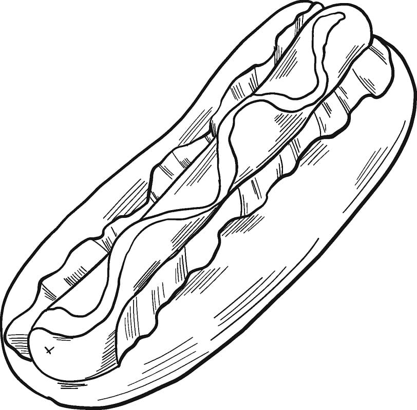Desenho Cachorro Quente 5 Para Colorear