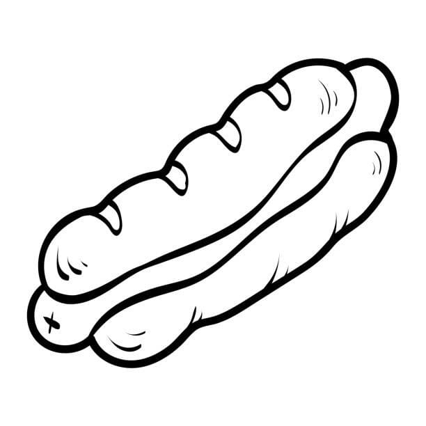 Desenho Cachorro Quente 6 Para Colorear