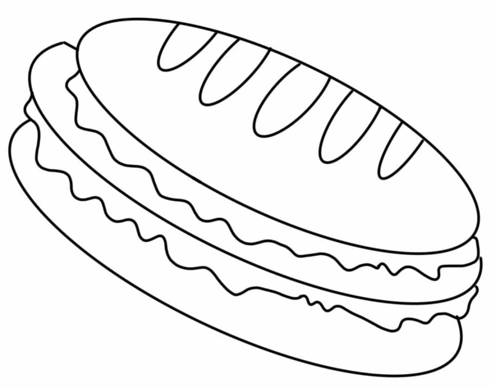 Desenho Cachorro Quente 7 Para Colorear