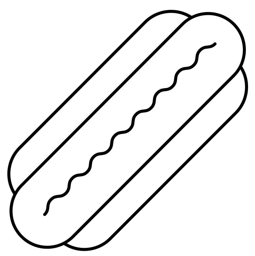 Desenho Cachorro Quente 8 Para Colorear