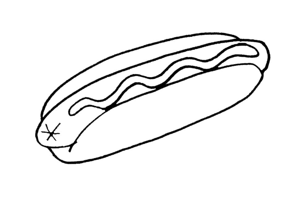Desenho Cachorro Quente Delicioso 6 Para Colorear