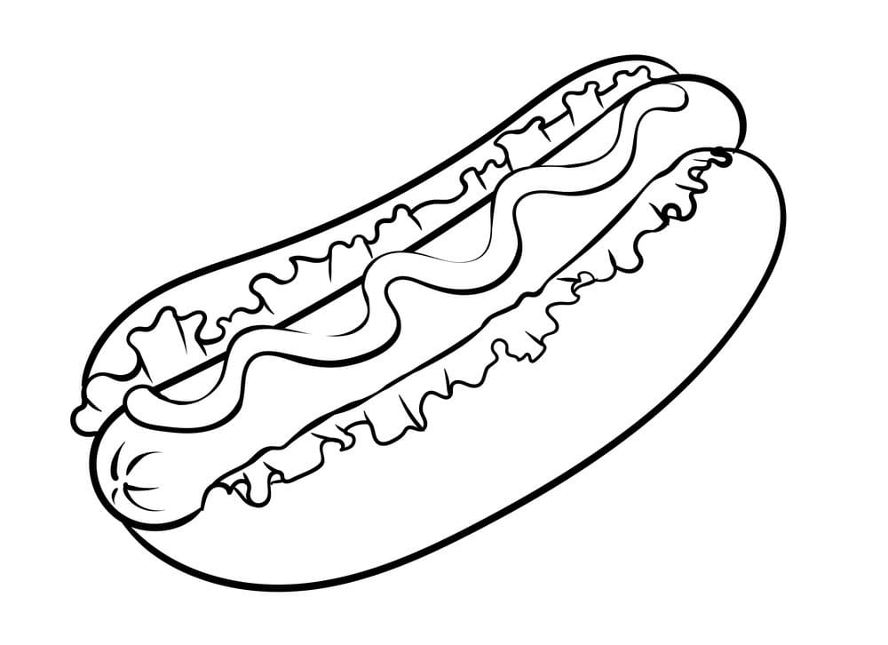 Desenho Cachorro Quente Delicioso 7 Para Colorear