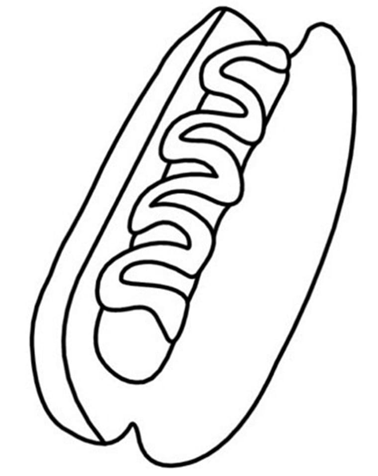 Cachorro-Quente para Colorir