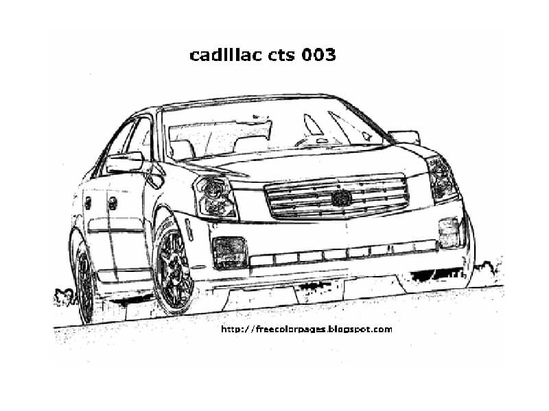 Desenho Cadillac Cts 003 Para Colorir