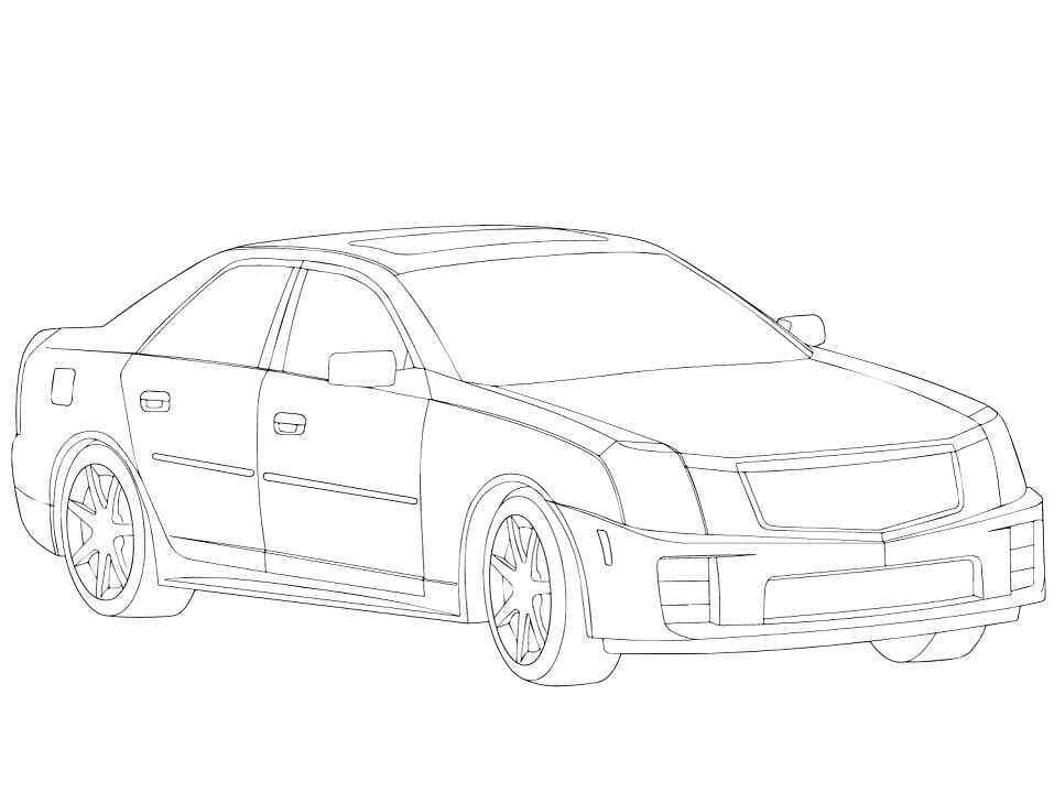Desenho Cadillac Cts V Para Colorir