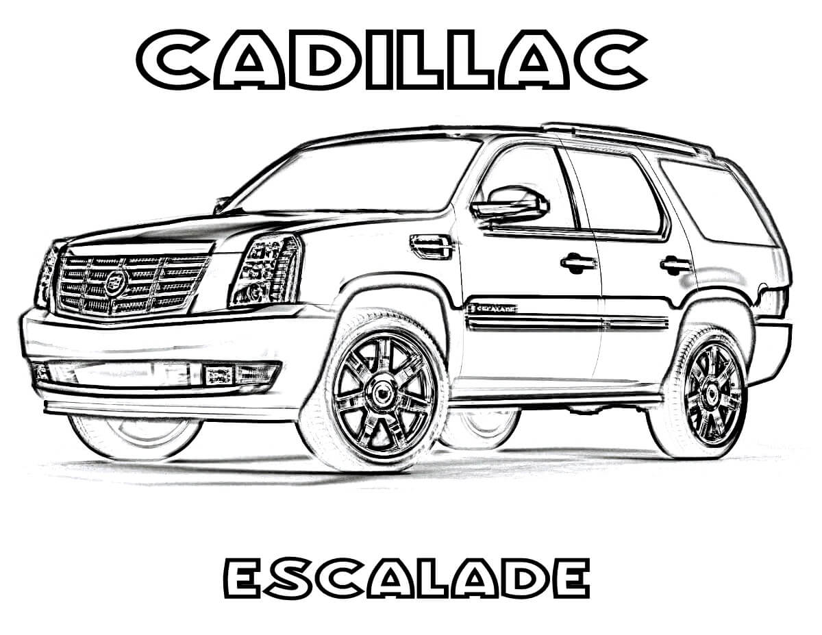 Desenho Carro Cadillac Escalade Para Colorir