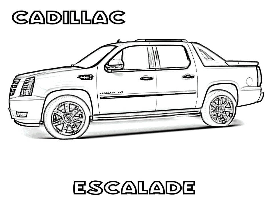 Desenho Imprimivel De Cadillac Escalade Para Colorir