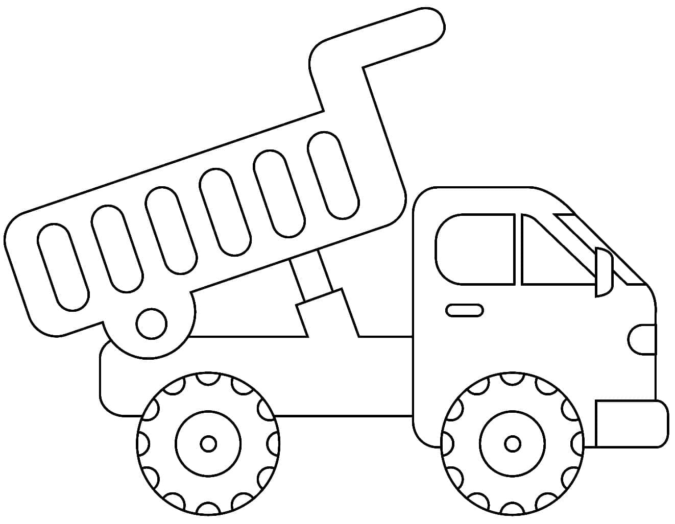 Desenho De caminhão caçamba 1 Para Colorir