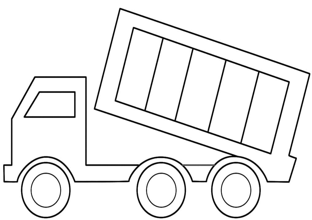 Desenho De caminhão caçamba 10 Para Colorir