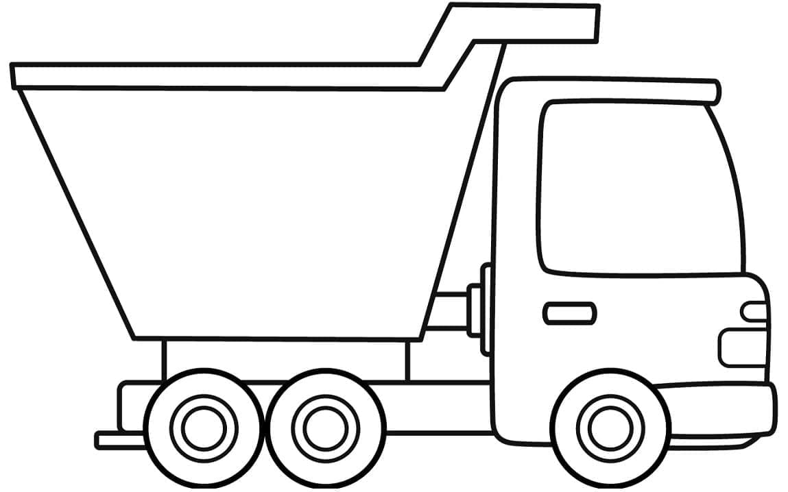 Desenho De caminhão caçamba 15 Para Colorir