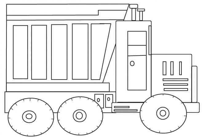Desenho De caminhão caçamba 2 Para Colorir