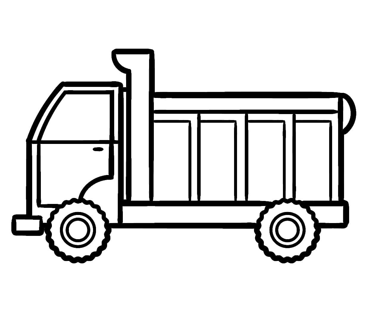Desenho De caminhão caçamba 3 Para Colorir