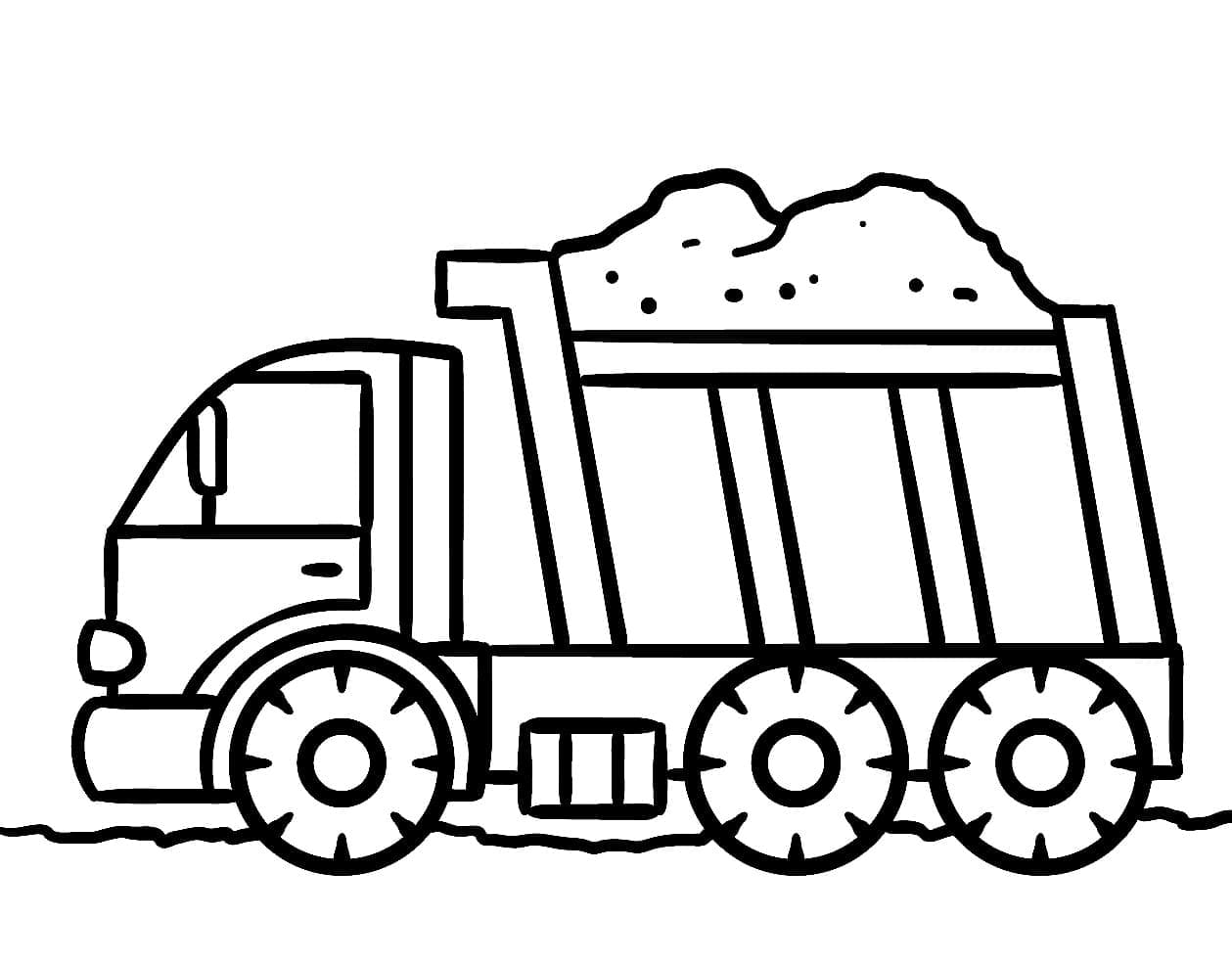 Desenho De caminhão caçamba 4 Para Colorir