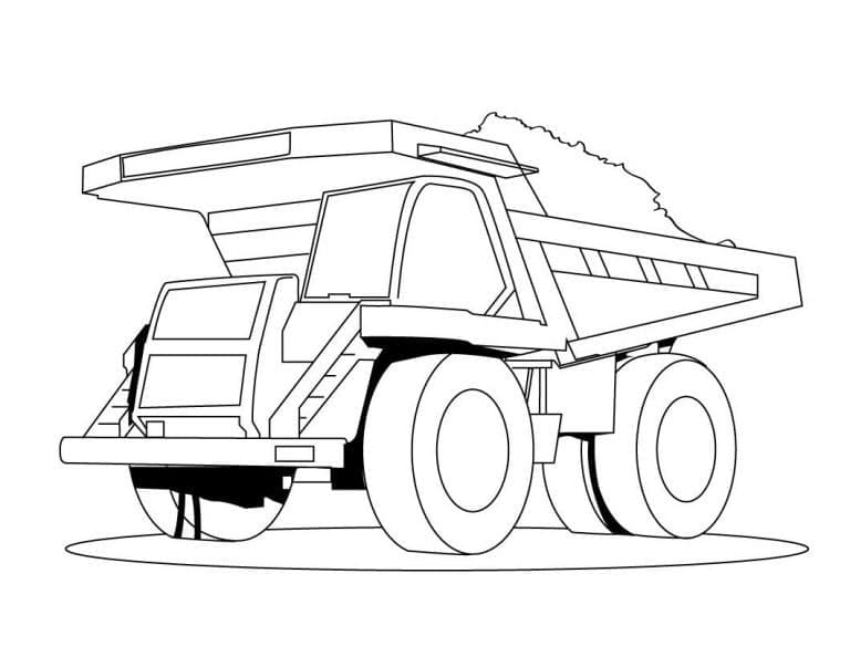 Desenho De caminhão caçamba 5 Para Colorir