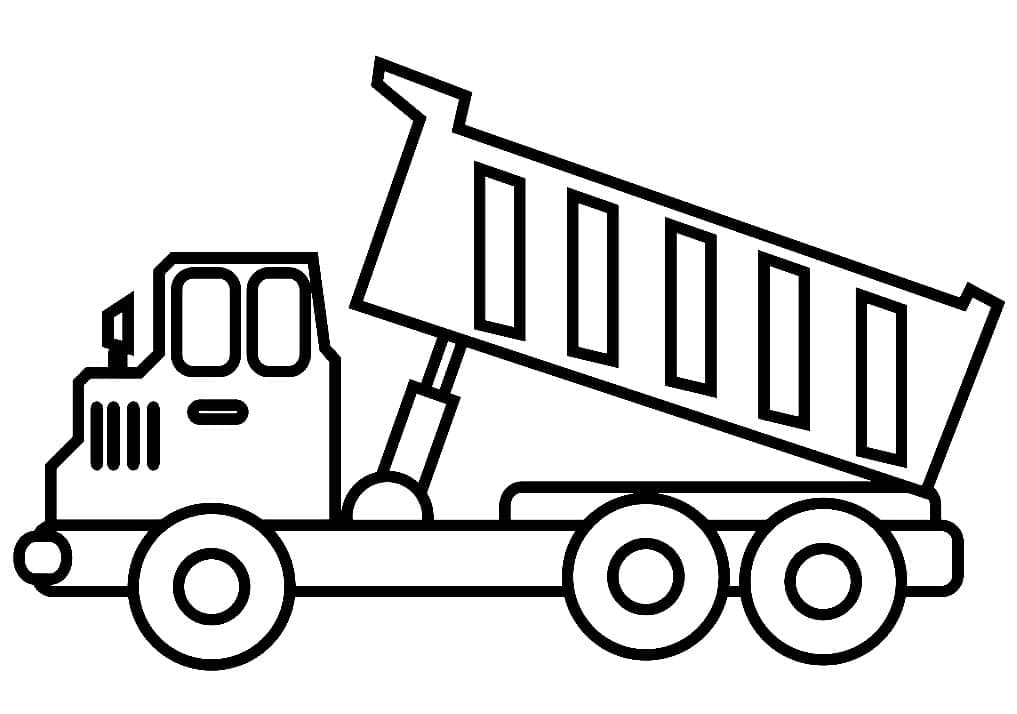 Desenho De caminhão caçamba 7 Para Colorir
