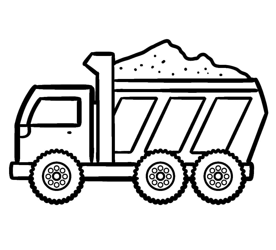 Desenho De caminhão caçamba 9 Para Colorir