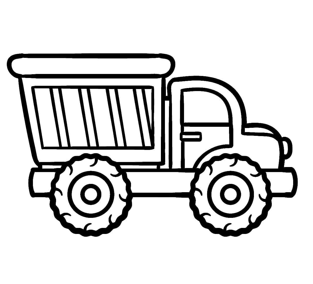Desenho De Imagem De caminhão caçamba Para Colorir