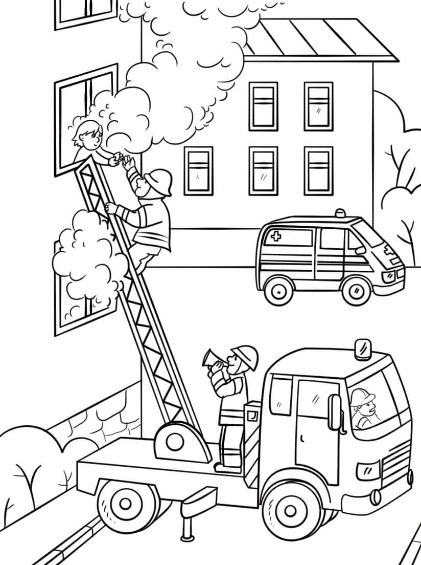 Desenho caminhão De Bombeiros Download Imagens