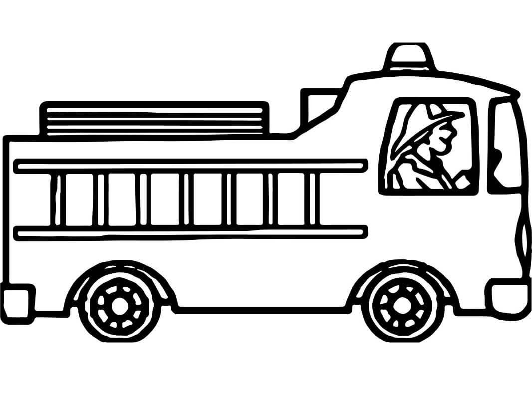 Desenho caminhão De Bombeiros Download Imediato