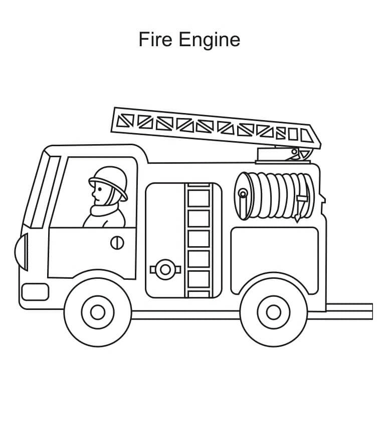 Desenho caminhão De Bombeiros Download Livro