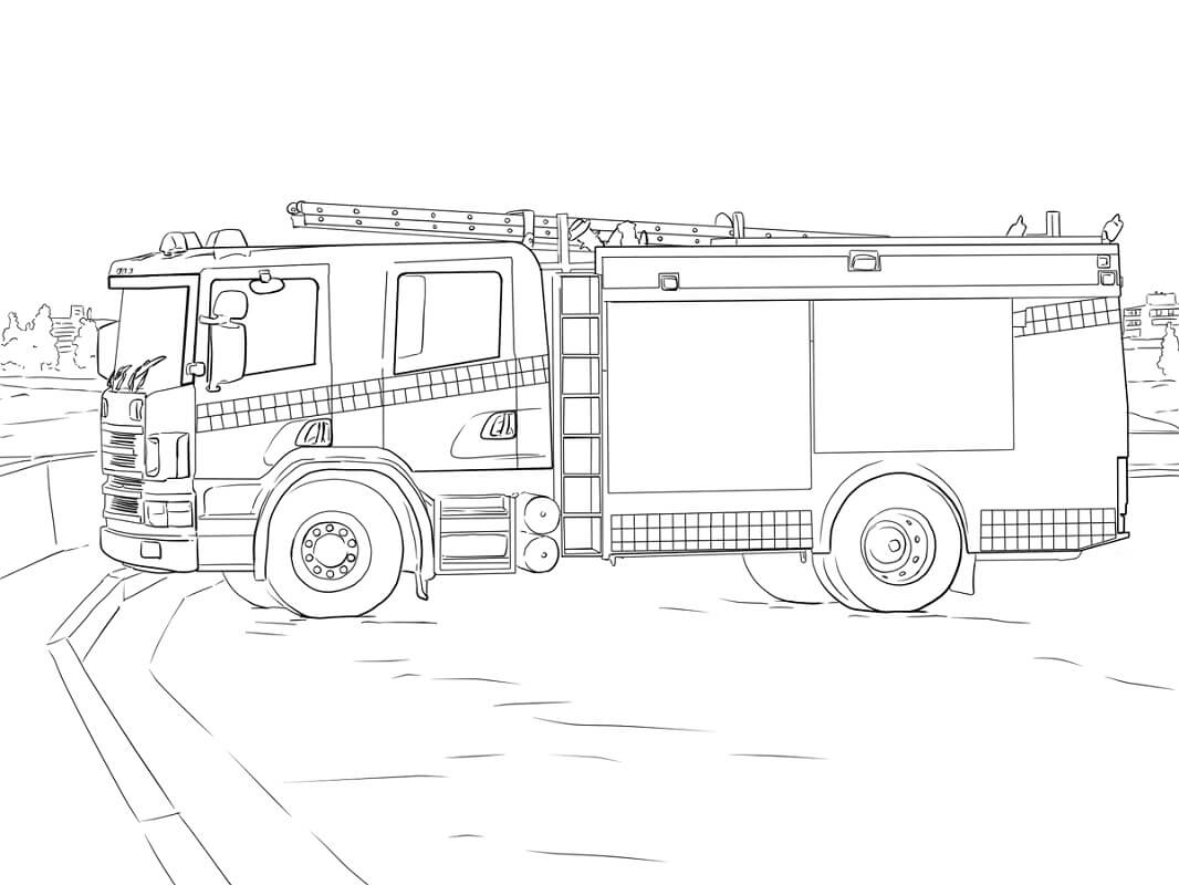Desenho caminhão De Bombeiros Imagens grátis
