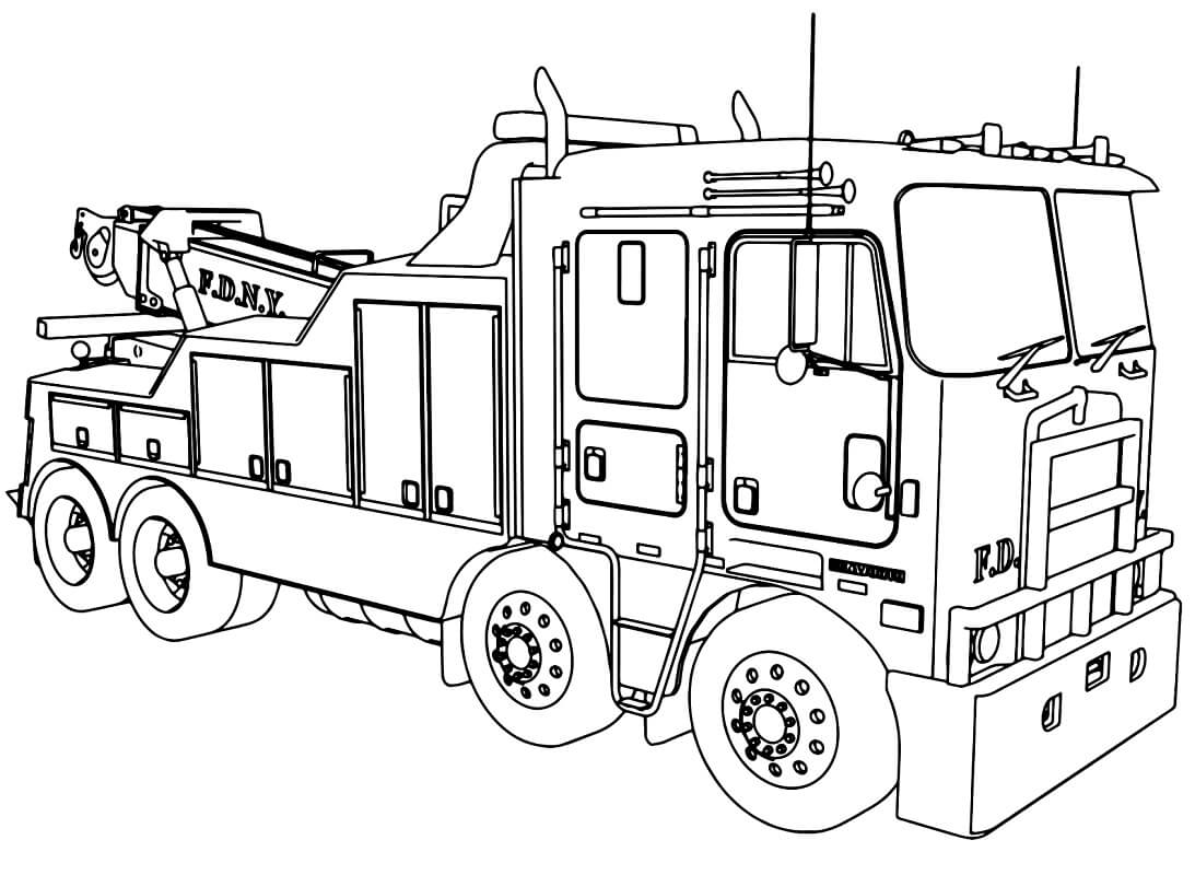 Desenho caminhão De Bombeiros Imprimir grátis