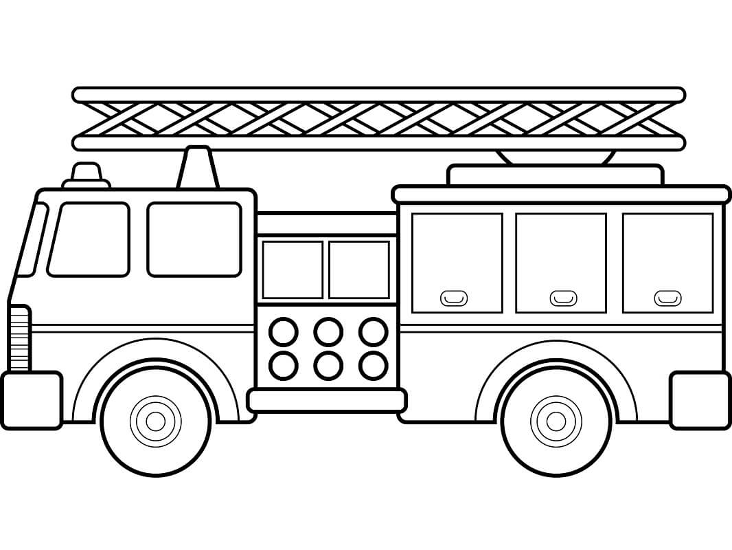 Desenho caminhão De Bombeiros Livro Digital