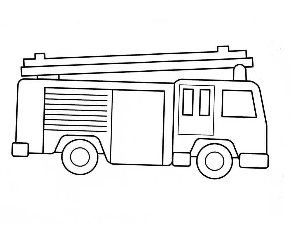 Desenho caminhão De Bombeiros Pdf Baixar
