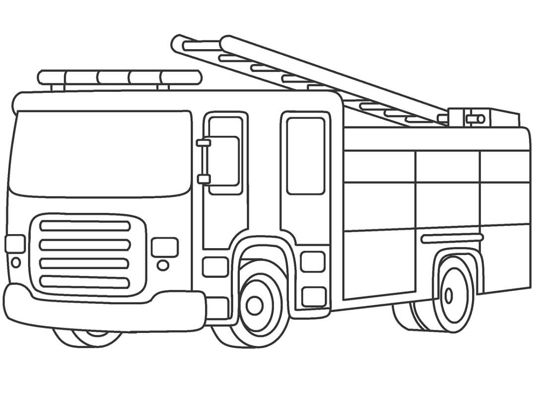 Desenho caminhão De Bombeiros Pdf Completo